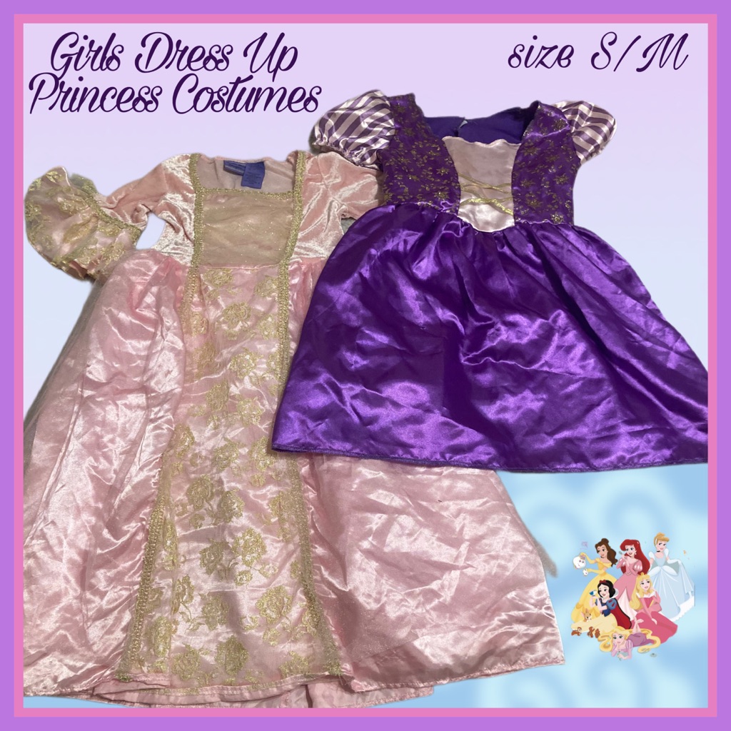 2 Princess Dress Up Play Costumes Size SM
